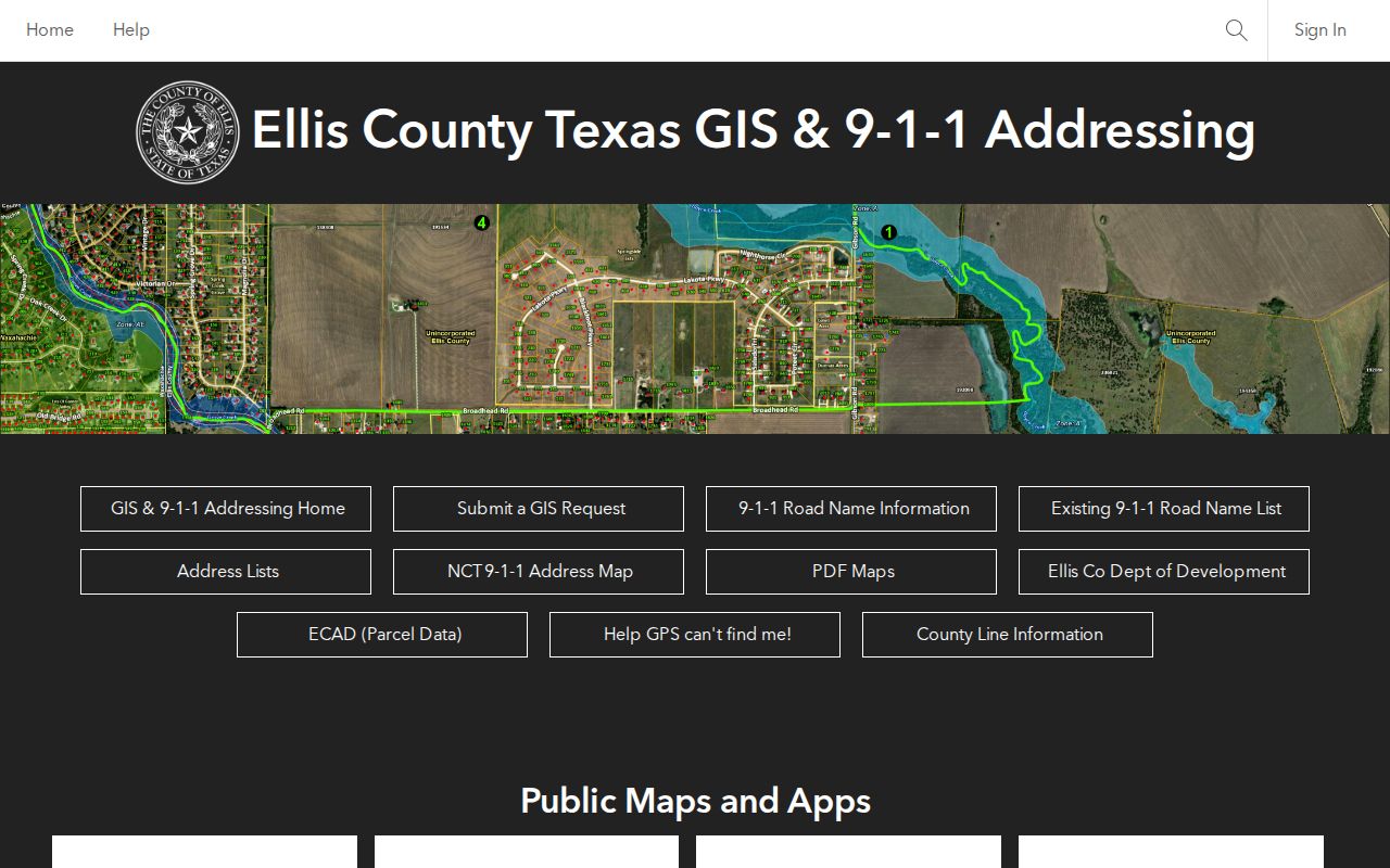Cedar Hill neighbors Ellis GIS parcel and address layers
